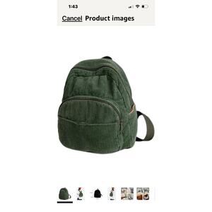 Small Mini Backpack Purse for Women Travel Corduroy Bag for Women Cute Aesthetic